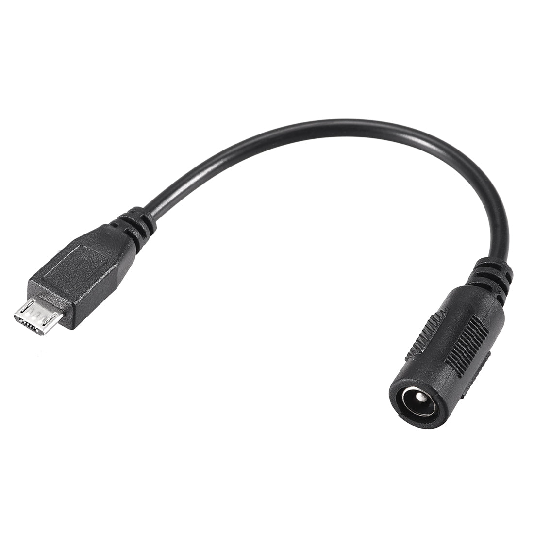 uxcell Uxcell 17cm DC Female Power Supply 5.5x2.1mm Adapter to Micro USB Plug Male Cable