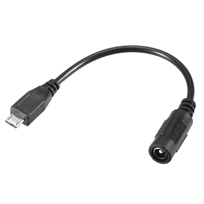Harfington Uxcell 17cm DC Female Power Supply 5.5x2.1mm Adapter to Micro USB Plug Male Cable