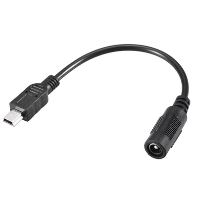 uxcell Uxcell 15cm DC Female Power Supply 5.5x2.1mm Adapter to Mini USB Plug Male Cable 2pcs