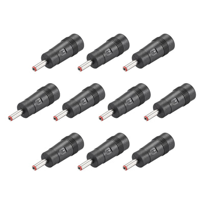 Harfington Uxcell 10pcs DC Power Converter 3.5mm x 1.35mm Male to 5.5mm x 2.5mm Female Adapter Connector