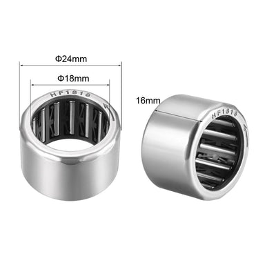 Harfington Uxcell Needle Roller Bearings, One Way Bearing, 18mm Bore 24mm OD 16mm Width
