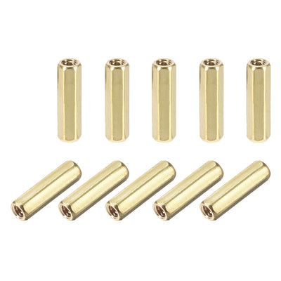 Harfington Uxcell M5 x 20 mm Female to Female Hex Brass Spacer Standoff 30pcs