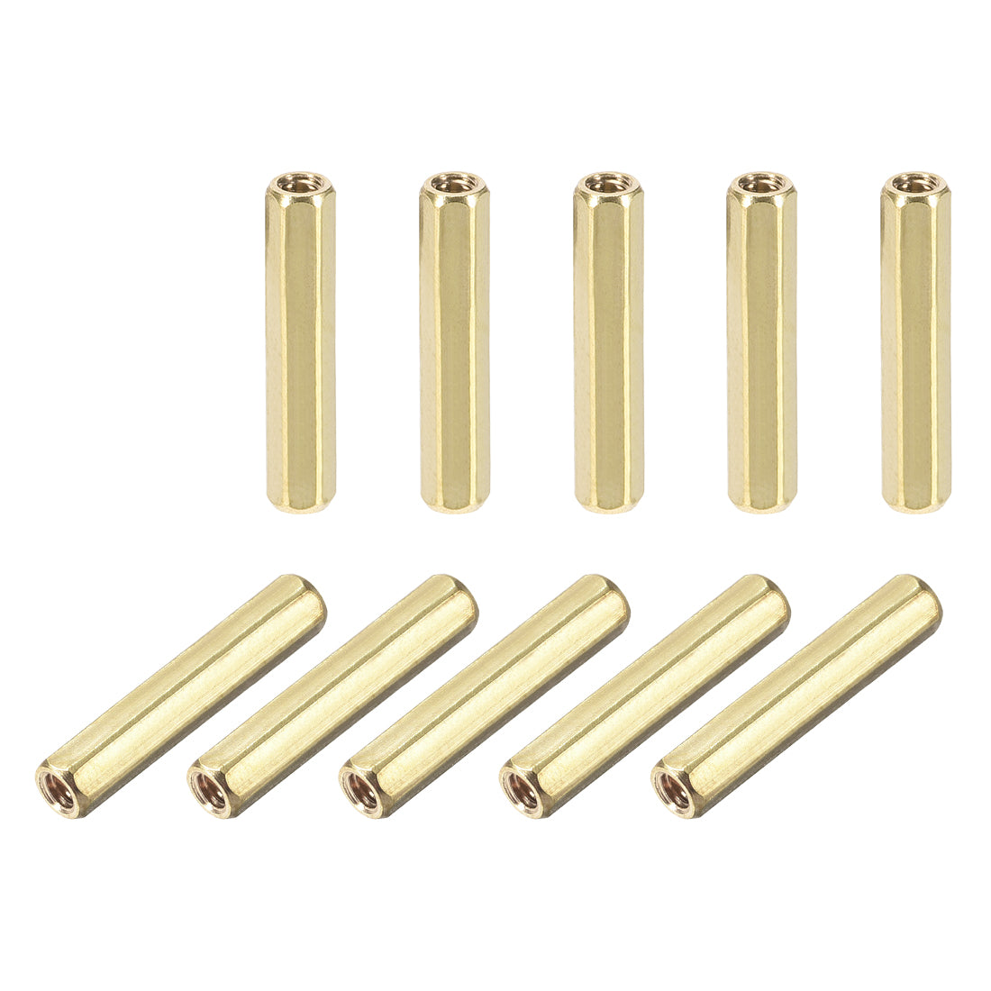 Uxcell Uxcell M2 x 25mm Female to Female Hex Brass Spacer Standoff 10pcs