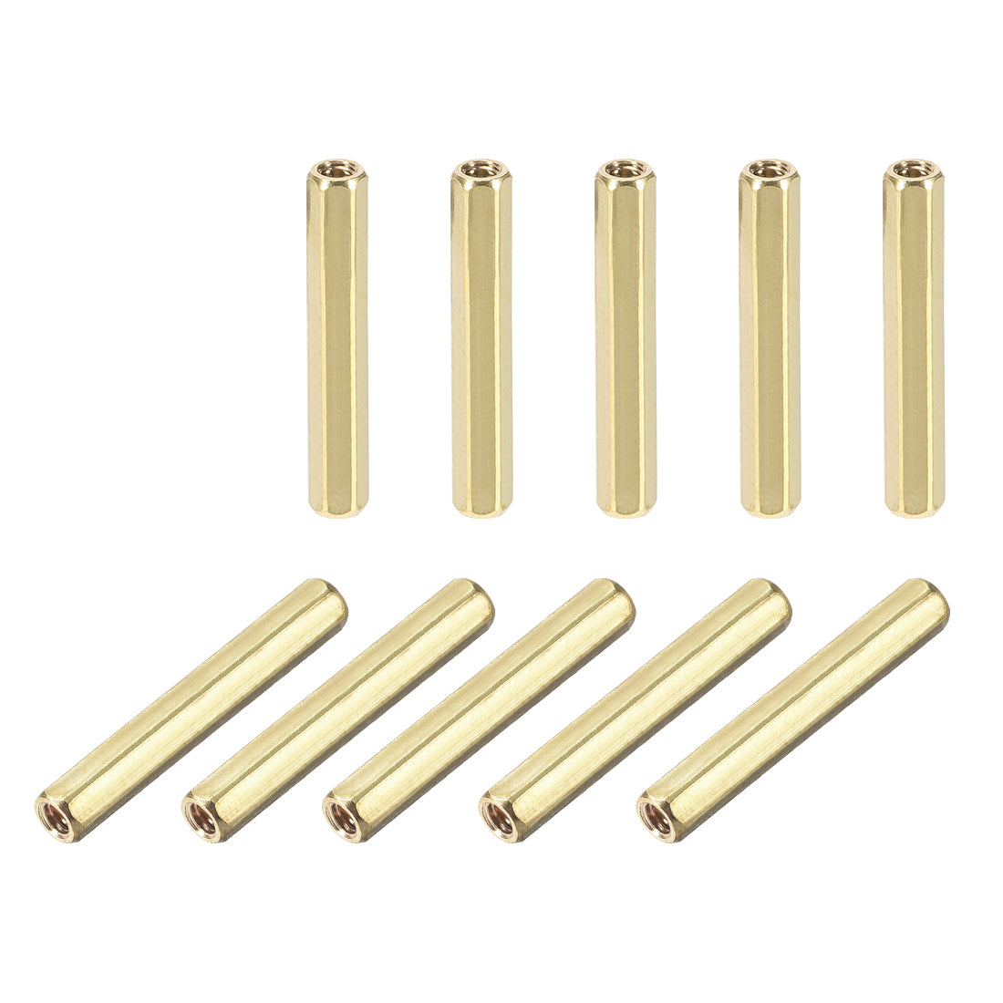 Uxcell Uxcell M2 x 25mm Female to Female Hex Brass Spacer Standoff 10pcs
