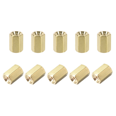 Harfington Uxcell M2.5 x 22mm Female to Female Hex Brass Spacer Standoff 10pcs