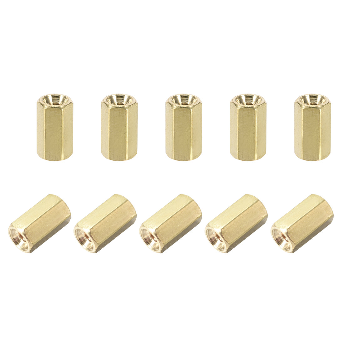 uxcell Uxcell M2.5 M5 Female to Female Hex Brass Spacer Standoff 50pcs