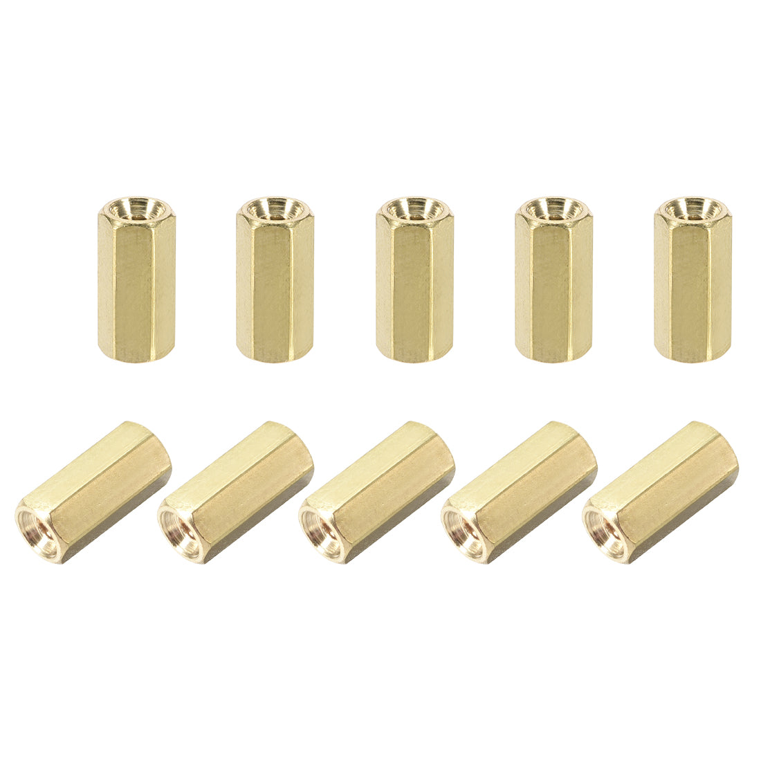 uxcell Uxcell M2.5 M5 Female to Female Hex Brass Spacer Standoff 50pcs