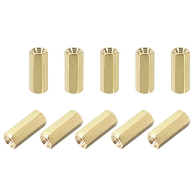Harfington Uxcell M2.5 x 14mm Female to Female Hex Brass Spacer Standoff 20pcs