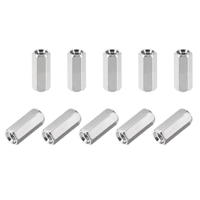 Harfington Uxcell M3 x 30mm Female to Female Hex Nickel Plated Spacer Standoff 50pcs