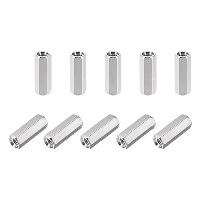 Harfington Uxcell M3 x 45mm Female to Female Hex Nickel Plated Spacer Standoff 20pcs