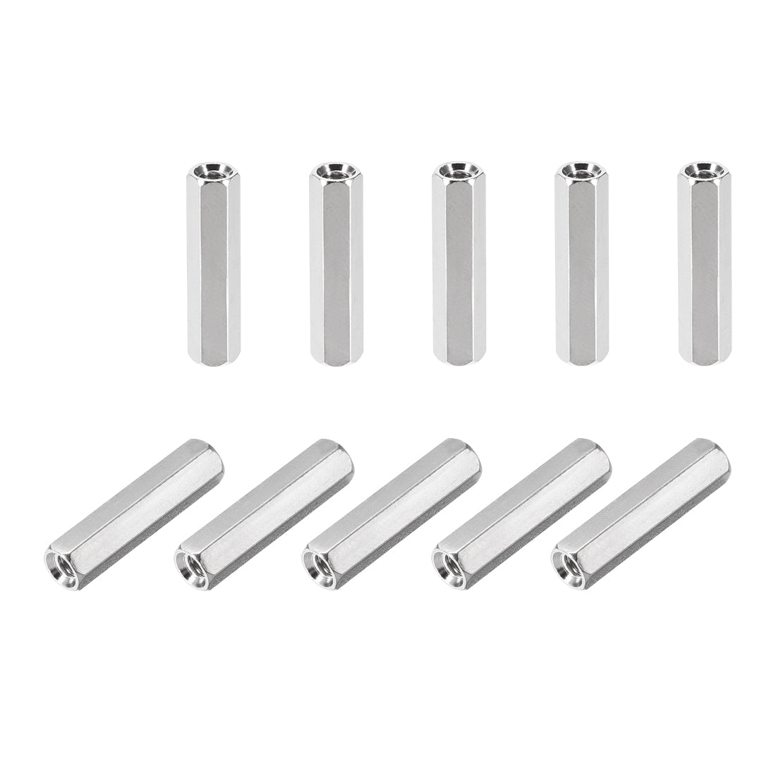 Uxcell Uxcell M3 x 45mm Female to Female Hex Nickel Plated Spacer Standoff 20pcs