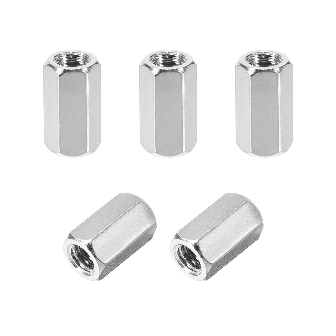 Uxcell Uxcell M4 x 25mm Female to Female Hex Nickel Plated Spacer Standoff 5pcs