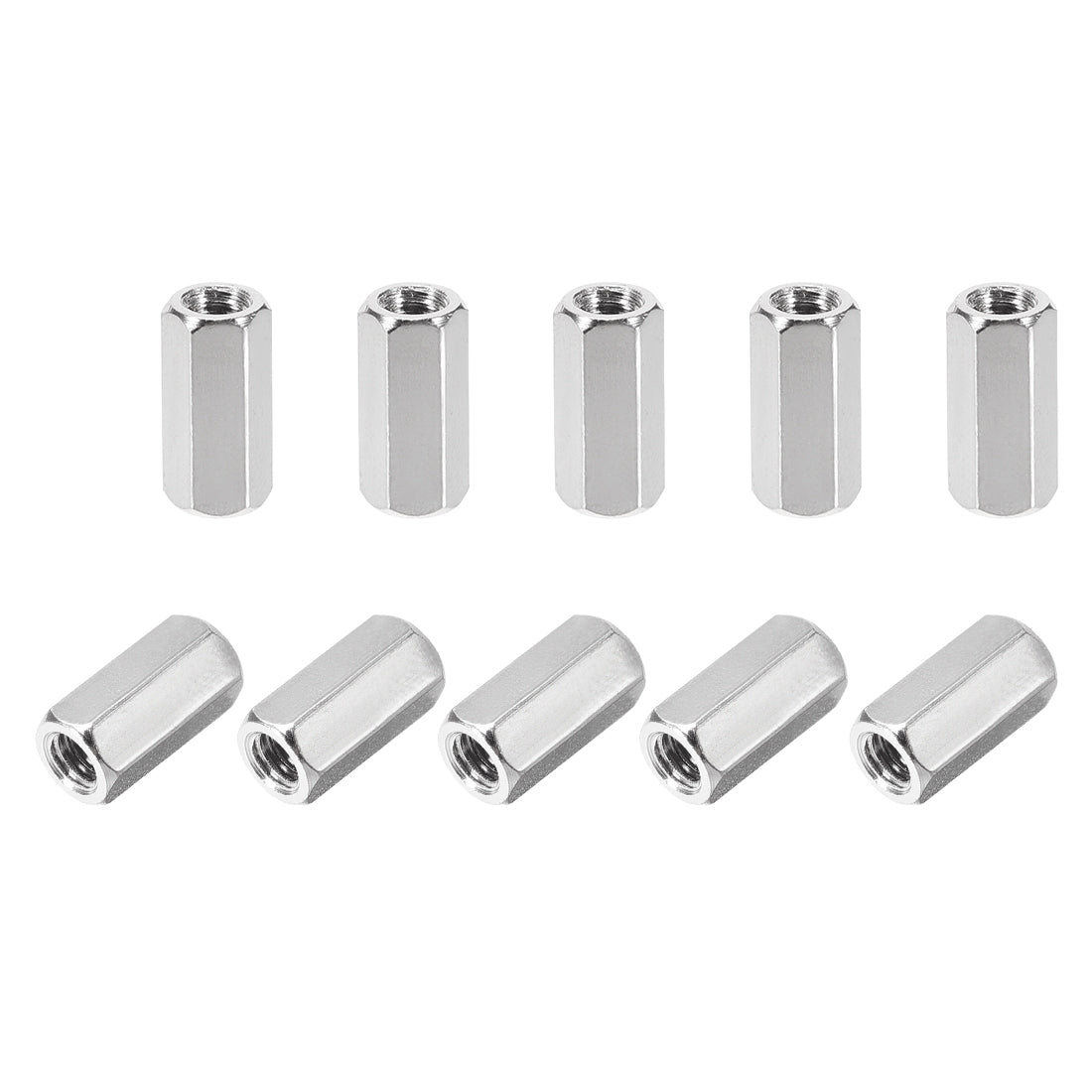 Uxcell Uxcell M4 x 40mm Female to Female Hex Nickel Plated Spacer Standoff 10pcs