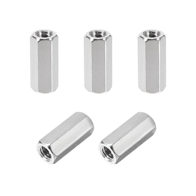 Harfington Uxcell M4 x 25mm Female to Female Hex Nickel Plated Spacer Standoff 5pcs