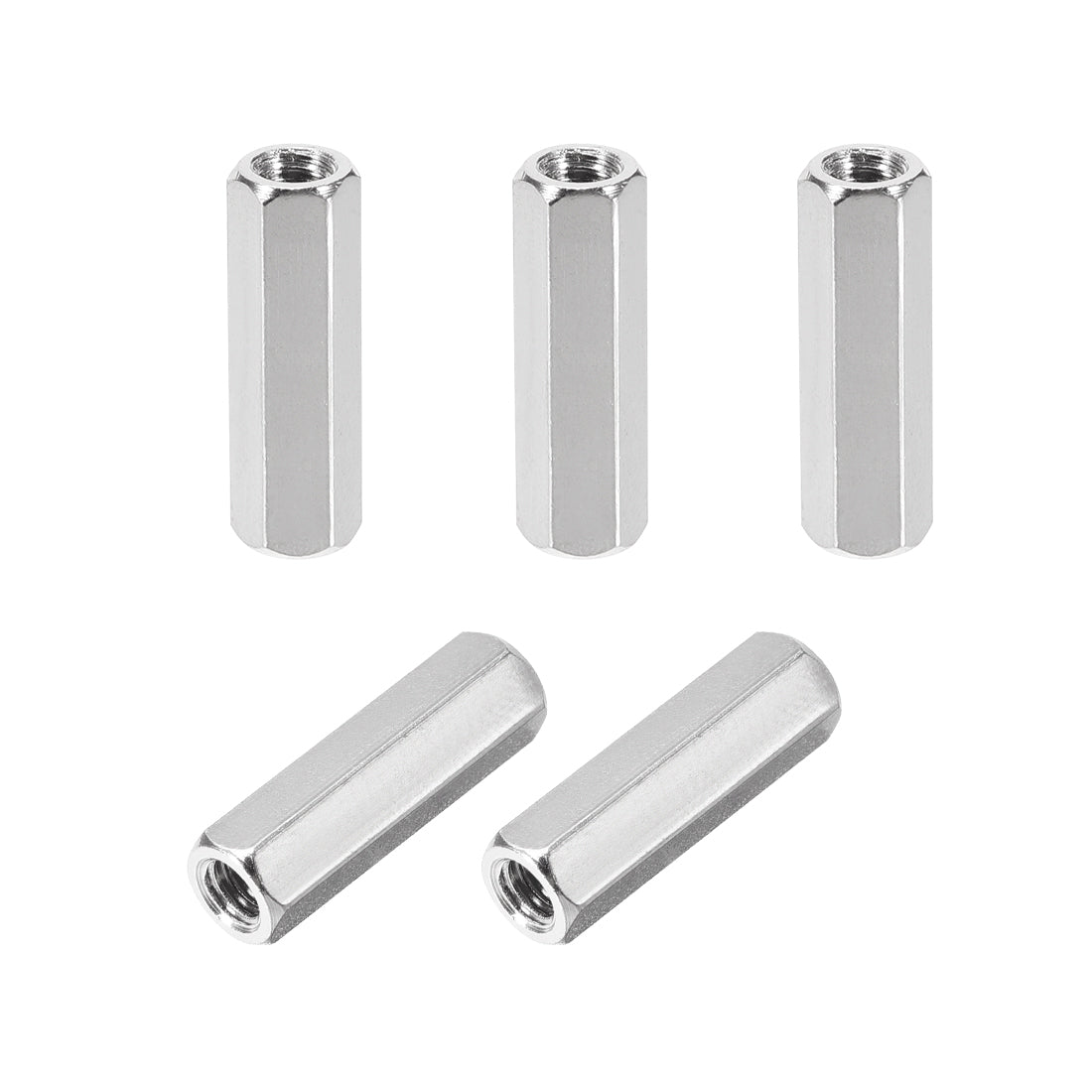 Uxcell Uxcell M4 x 25mm Female to Female Hex Nickel Plated Spacer Standoff 5pcs
