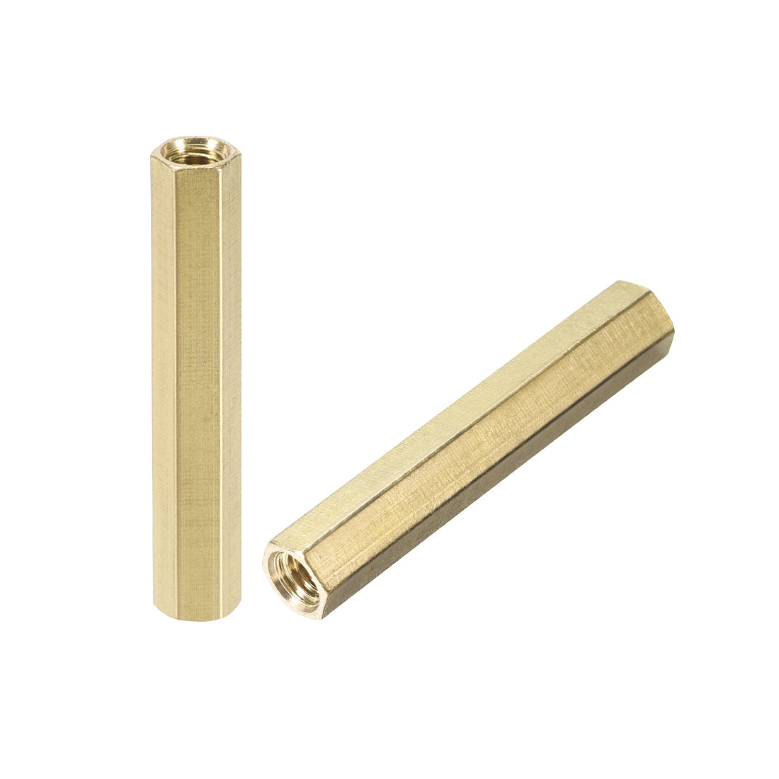 uxcell Uxcell M6 x 50mm Female to Female Hex Brass Spacer Standoff 2pcs