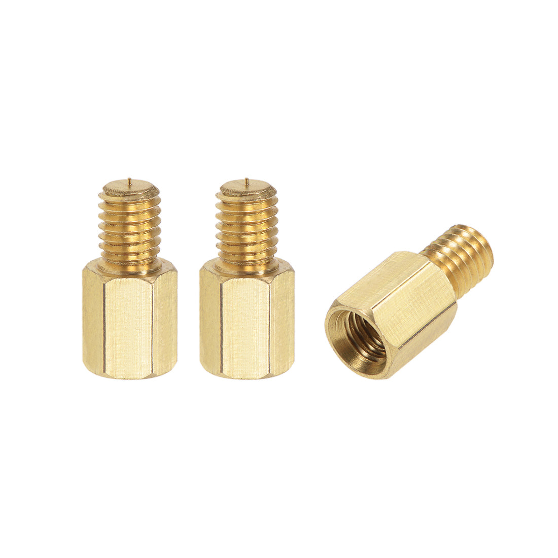 uxcell Uxcell M5 M6 Male to Female Hex Brass Spacer Standoff 3pcs