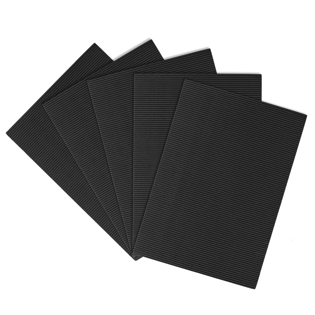 uxcell Uxcell 5pcs Corrugated Cardboard Paper Sheets,Black,7.87-inch  x 11.84-inch