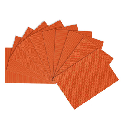 Harfington Uxcell 10pcs Corrugated Cardboard Paper Sheets,Orange,7.87-inch  x 11.94-inch
