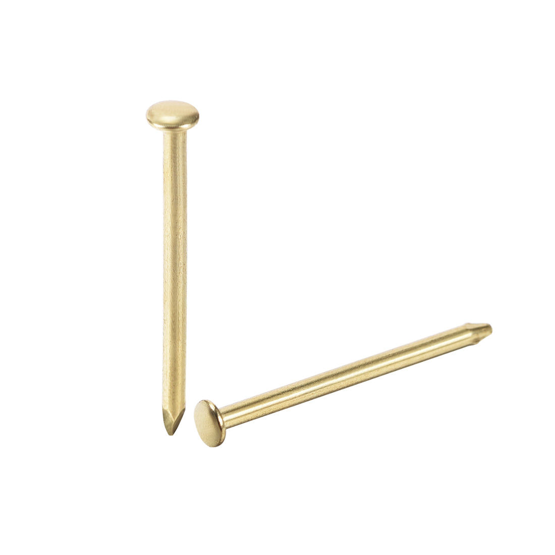 250 Pcs Small Brass Nails - 1.2x8mm Tiny Hardware Nails For DIY Crafts