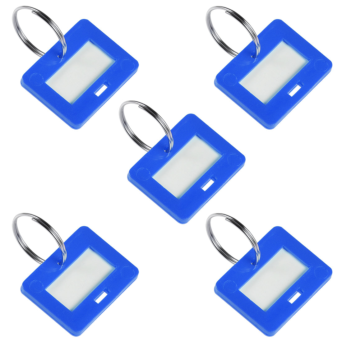 Uxcell Plastic Key Tags with Split Ring Keychain ID Luggage Label ...