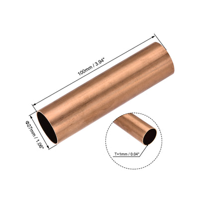 Harfington Uxcell Copper Round Tube, Seamless Straight Tubing