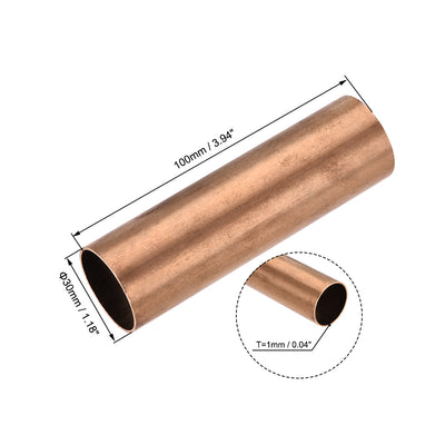 Harfington Uxcell Copper Round Tube Straight Pipes Tubing