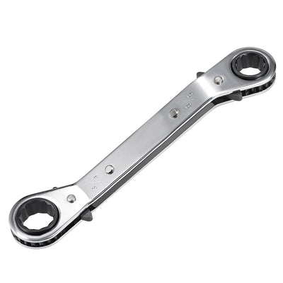 Harfington Uxcell Reversible Ratcheting Wrench, Offset Double Box End, Cr-V