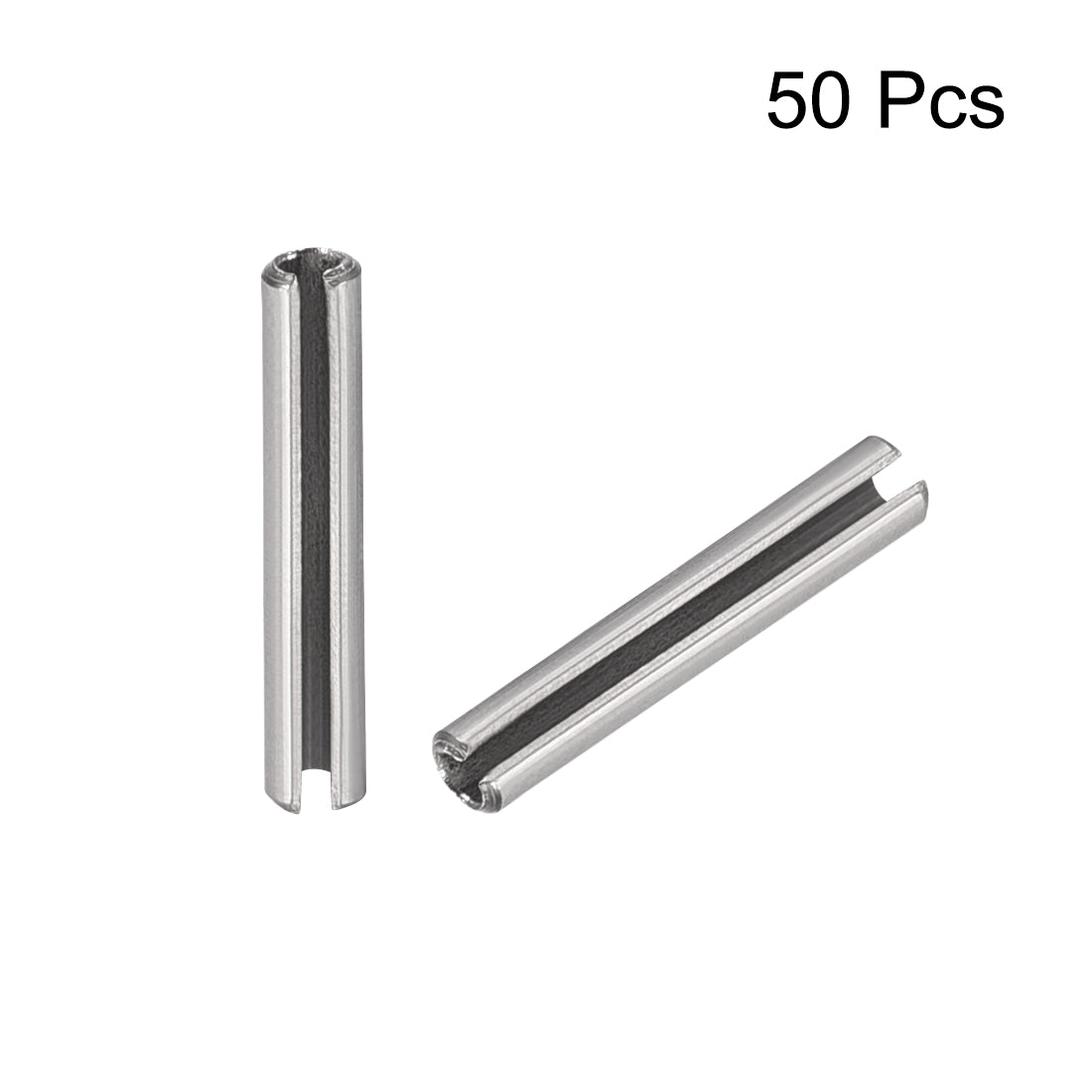 Uxcell Uxcell M3 x 35mm 304 Stainless Steel Split Spring Roll Dowel Pins Plain Finish 50Pcs
