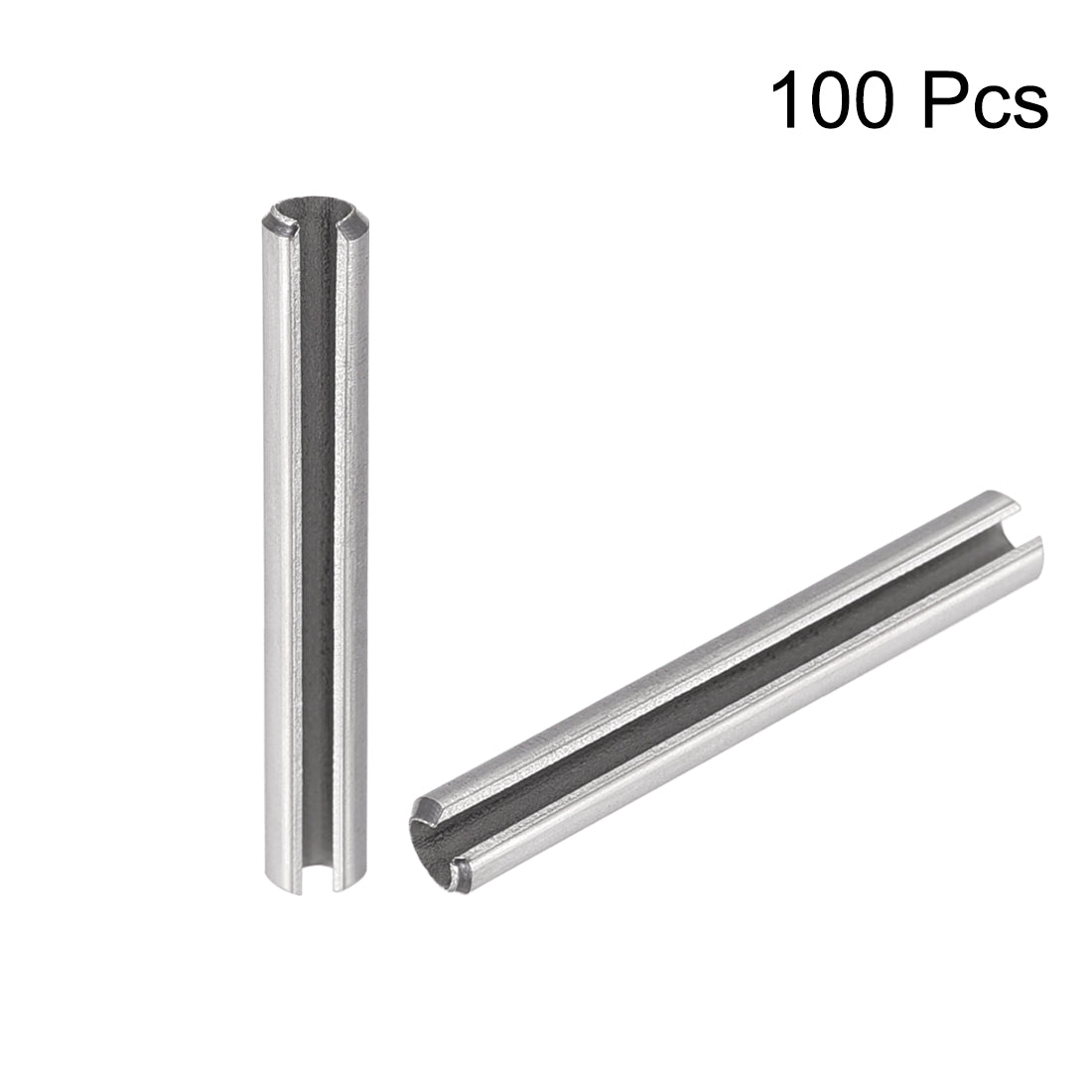 Uxcell Uxcell M2 x 16mm 304 Stainless Steel Split Spring Roll Dowel Pins Plain Finish 100Pcs
