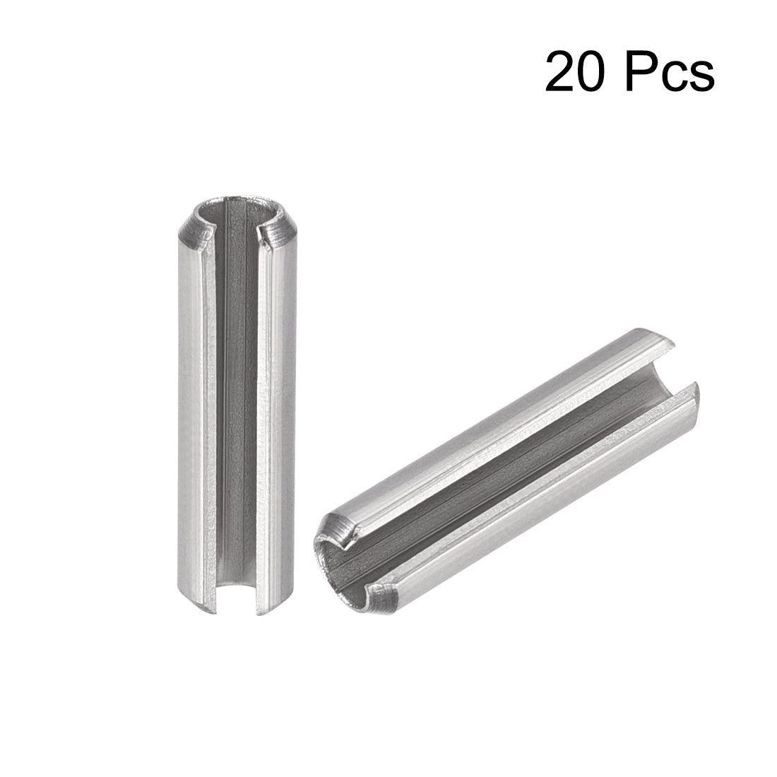Uxcell Uxcell M5 x 12mm 304 Stainless Steel Split Spring Roll Dowel Pins Plain Finish 20Pcs
