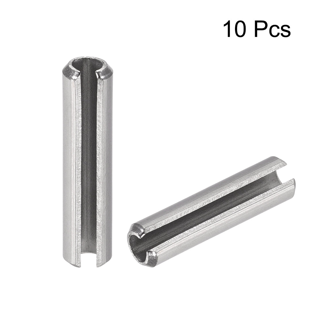 Uxcell Uxcell M8 x 35mm 304 Stainless Steel Split Spring Roll Dowel Pins Plain Finish 10Pcs