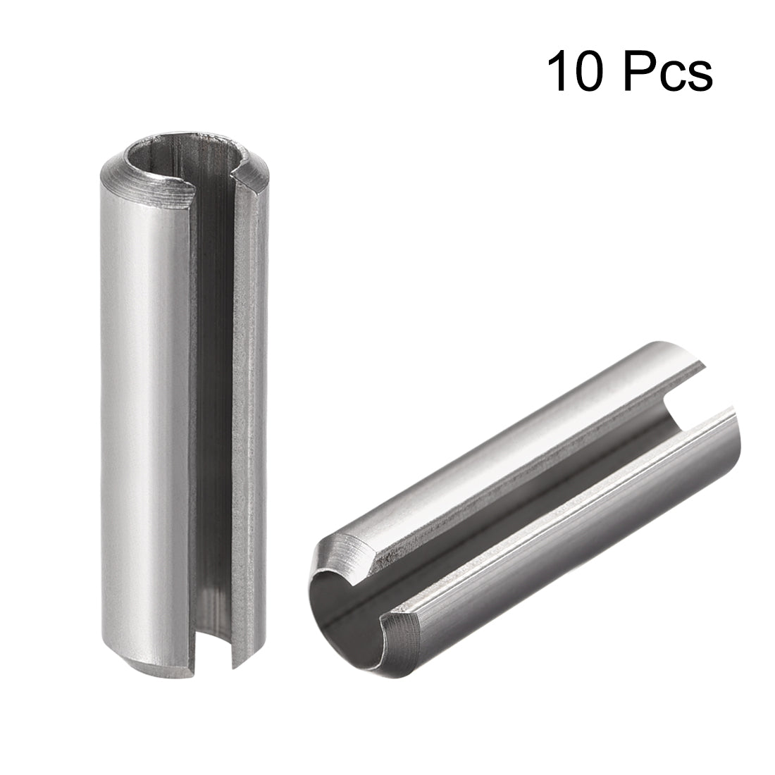 Uxcell Uxcell M8 x 35mm 304 Stainless Steel Split Spring Roll Dowel Pins Plain Finish 10Pcs