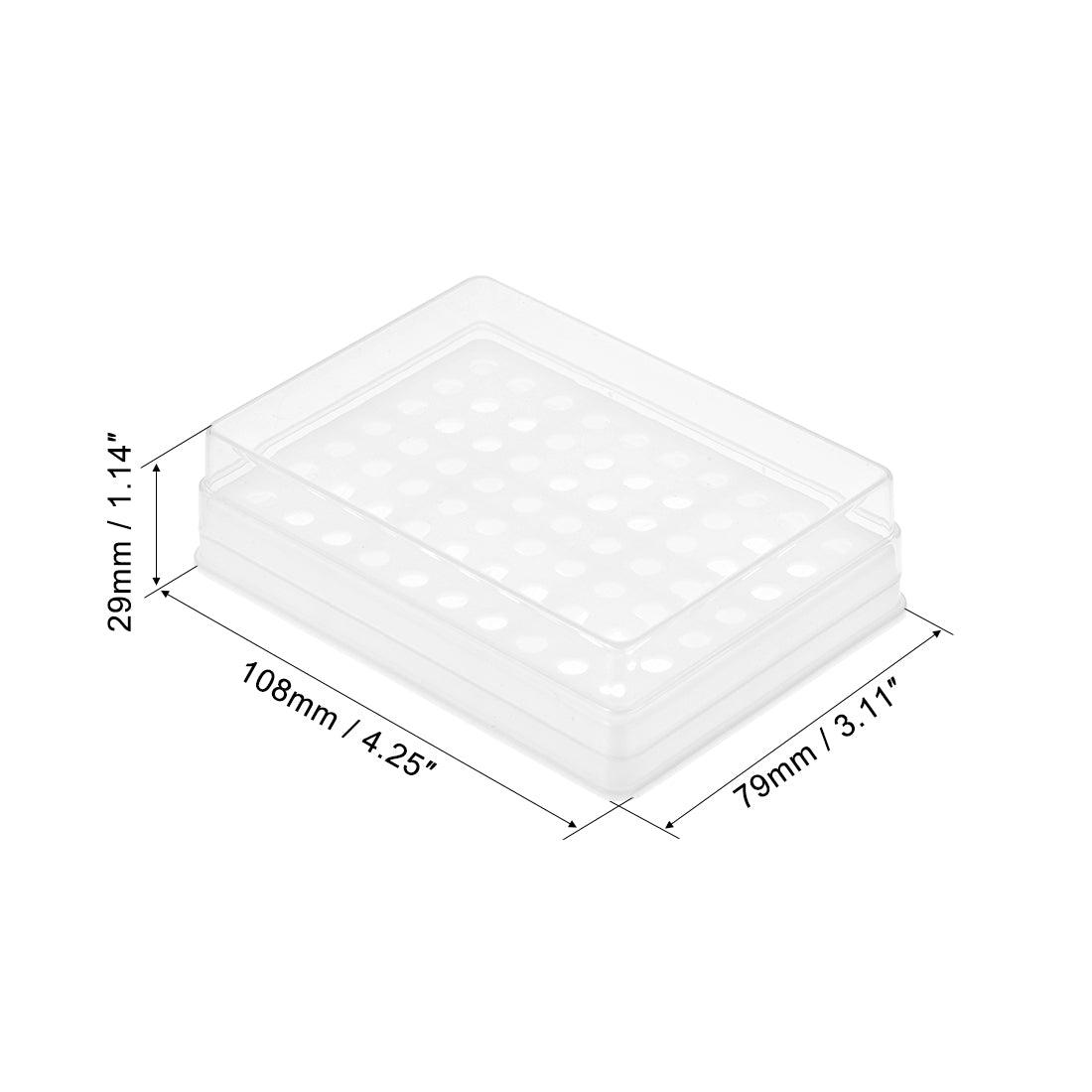 uxcell Uxcell Centrifuge Tube Rack 70-Well Polypropylene Holder for 0.2ml Micro Centrifuge Tubes 5mm Hole Dia 2Pcs