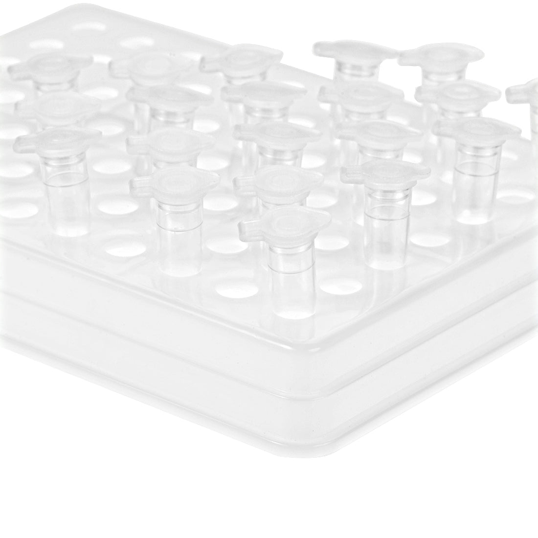 uxcell Uxcell Centrifuge Tube Rack 70-Well Polypropylene Holder for 0.2ml Micro Centrifuge Tubes 5mm Hole Dia 2Pcs