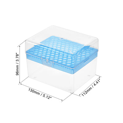 Harfington Uxcell Pipette Tips Box 100-Well Polypropylene Tip Holder Container for 1ml /1000ul Pipettor 8.5mm Hole Diameter 2Pcs