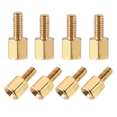 uxcell Uxcell M2.5 Male to Female Hex Brass Spacer Standoff 50pcs