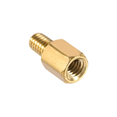 Harfington Uxcell M4 Male to Female Hex Brass Spacer Standoff 10pcs
