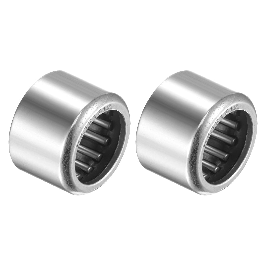 uxcell Uxcell Needle Roller Bearings, Open End, Stamping Steel Drawn Cup Metric