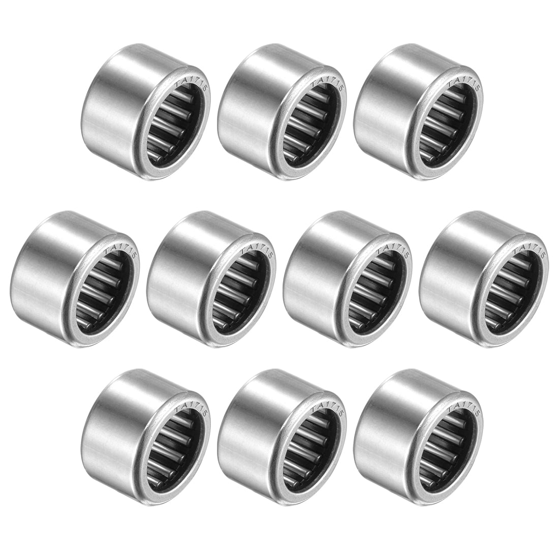uxcell Uxcell TA1715 Needle Roller Bearings 17mm x 24mm x 15mm Chrome Steel Open End 10pcs