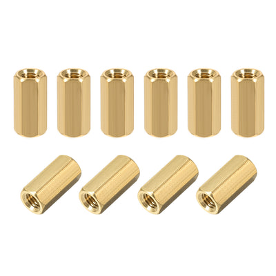 Harfington Uxcell M5 x 20 mm Female to Female Hex Brass Spacer Standoff 10pcs