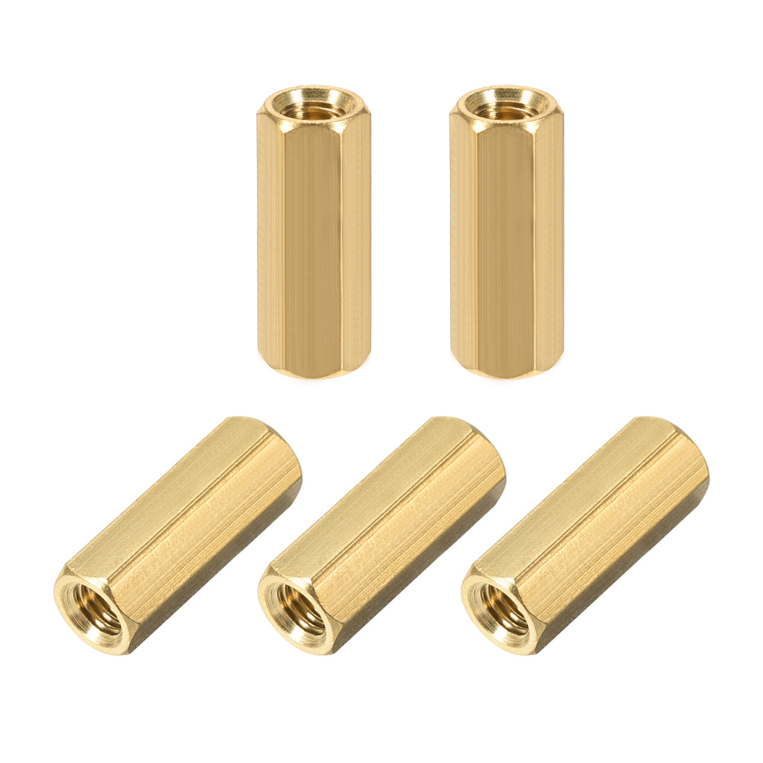 Uxcell Uxcell M5 x 20 mm Female to Female Hex Brass Spacer Standoff 5pcs