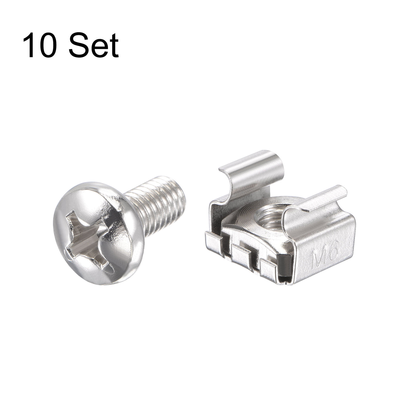 uxcell Uxcell Rack Screws, M6x12mm Screws and Cage Nuts 10Set for Server Shelf Rack
