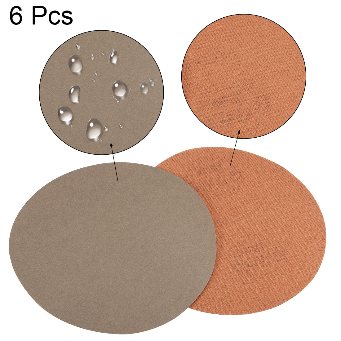Uxcell Uxcell 6-Inch Hook and Loop Sanding Disc Wet / Dry Silicon Carbide 5000 Grit 3 Pcs