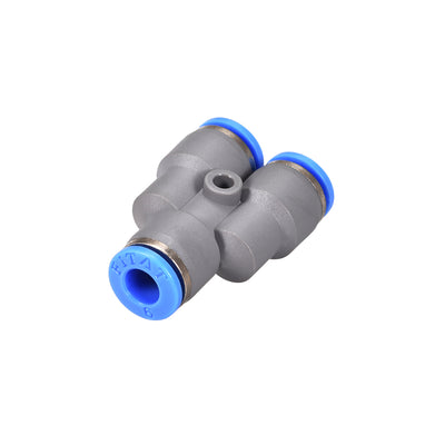 Harfington Uxcell Push To Connect Air Fittings Y Type Tube Connect 6mm OD Push Lock Grey 10Pcs