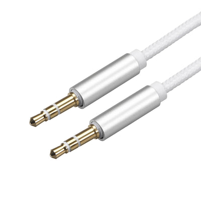 Harfington Uxcell 3.5mm Male to Male  Cable Stereo  Extension, 1 Meter Long, Nylon Sheathed, for Headphones Smartphones Notebooks, White