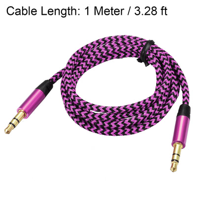 Harfington Uxcell 3.5mm Male to Male Audio Cable Stereo Audio Extension, 1 Meter Long, for Headphones Smartphones Notebooks, Deep Purple Snake