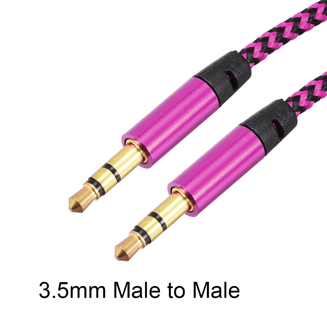 uxcell Uxcell 3.5mm Male to Male Audio Cable Stereo Audio Extension, 1 Meter Long, for Headphones Smartphones Notebooks, Deep Purple Snake