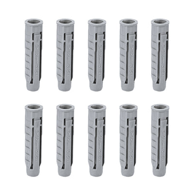 Harfington Uxcell 10mmx50mm Plastic Expansion Tubes Column Frame Fixings Gray 50pcs