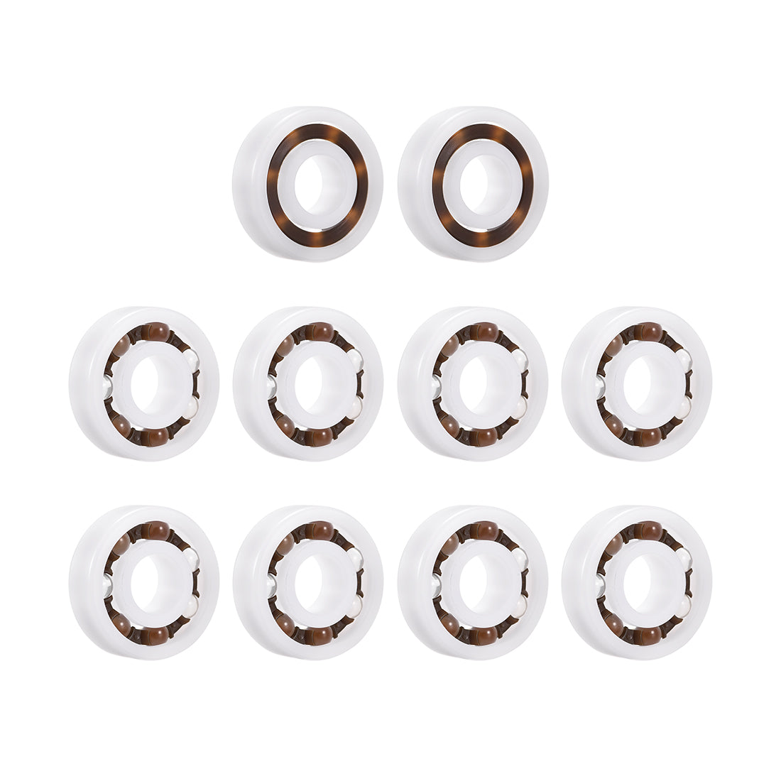 Uxcell Uxcell 6001 Plastic Bearings 12x28x8mm Glass Ball Nylon Cage 10pcs